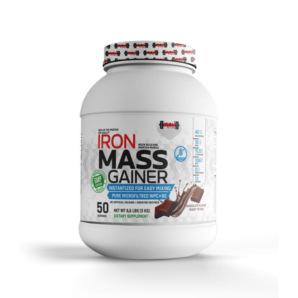 Iron Mass Gainer 3KG - Goût Chocolat + shaker 🎁