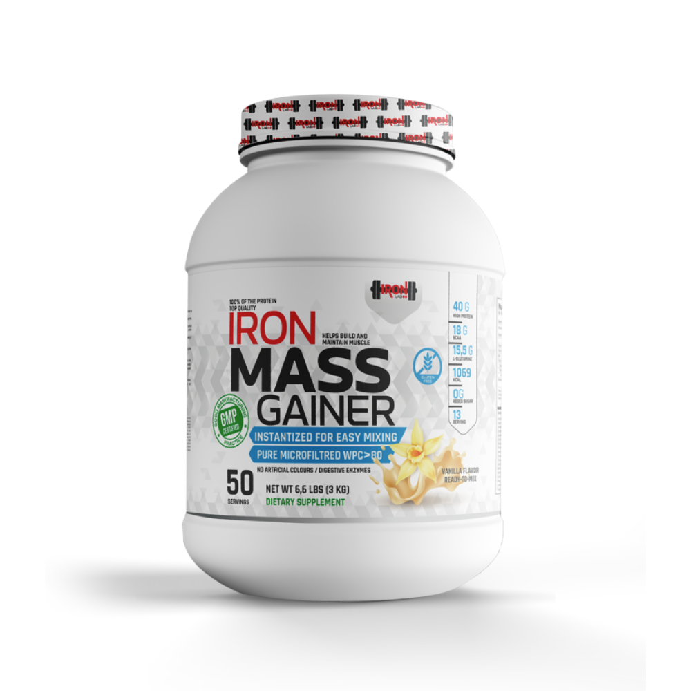 Iron Mass Gainer 3KG - Goût Vanille + shaker 🎁