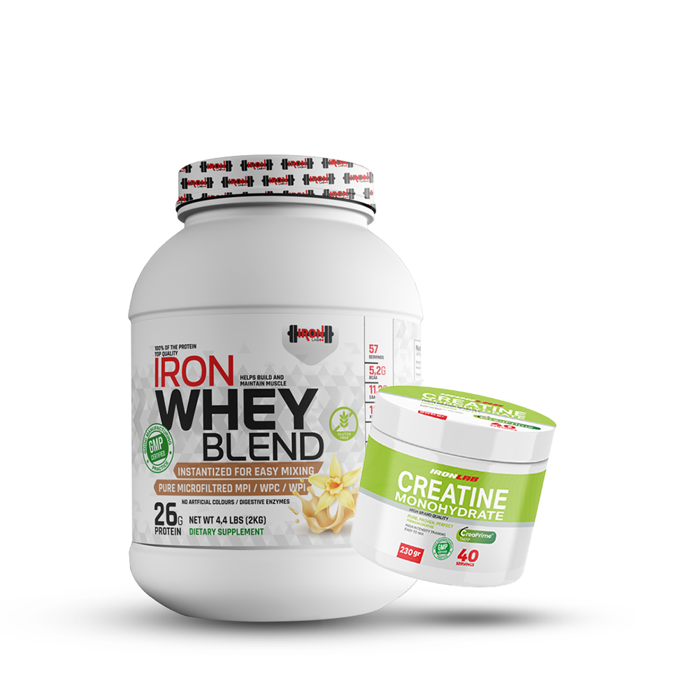 Pack Whey 2KG Vanille + Créatine Monohydrate 200g Creaprime®