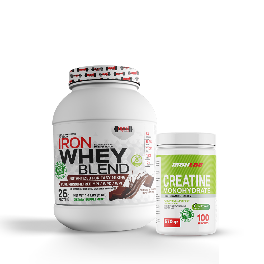Pack Whey 2KG Chocolat + Créatine Monohydrate 500g Creaprime®